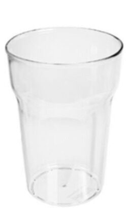 Vairākkārt lietojamās glāzes SAN, 350ml, D77mm, caurspīdīgas, depozīta, 0.041kg, 1gab